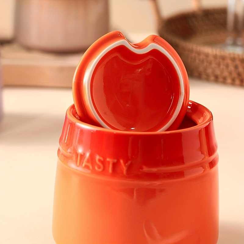 YUMIPLUS Ceramic Gradient Spice Container Set 250ml – Creative Colorful Kitchen Seasoning Jars