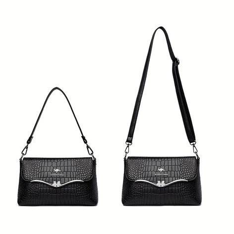 Small Square Crossbody Shoulder Bag – Solid Color PU Mini Messenger Purse with Zipper Closure