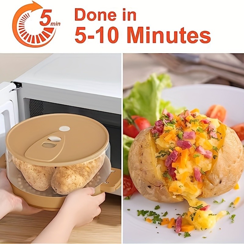 YUMIPLUS Microwave Potato & Bacon Baking Box – Compact Home Baking Helper Tool