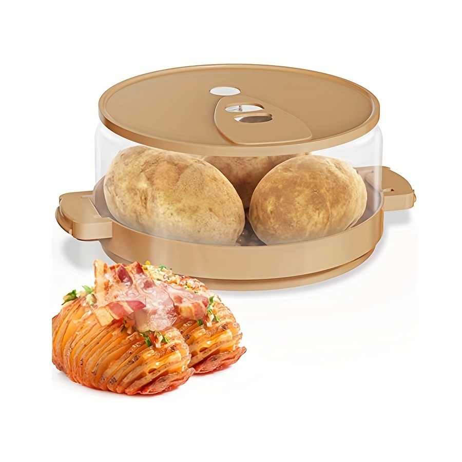 YUMIPLUS Microwave Potato & Bacon Baking Box – Compact Home Baking Helper Tool