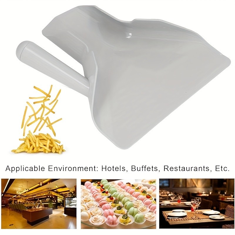 YUMIPLUS Durable Plastic French Fry & Popcorn Server – Easy-Grip Snack Scoop for Home & Restaurant Use