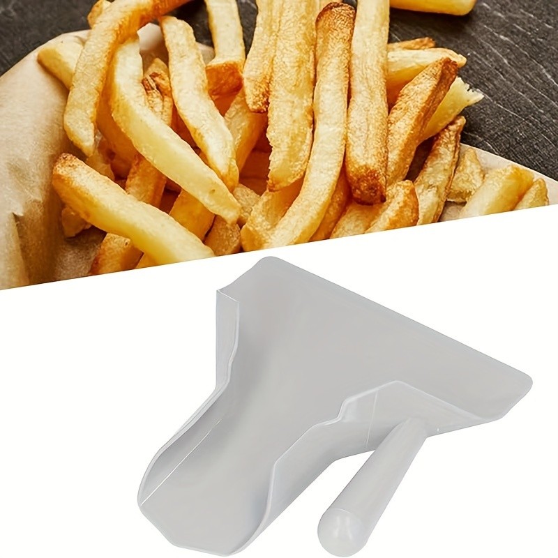 YUMIPLUS Durable Plastic French Fry & Popcorn Server – Easy-Grip Snack Scoop for Home & Restaurant Use
