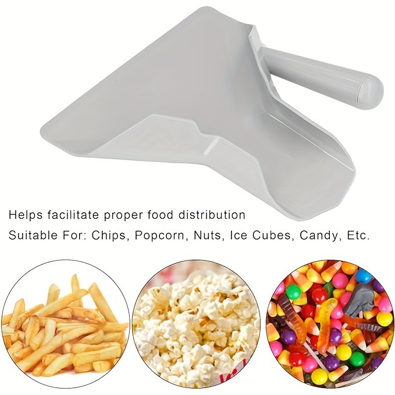 YUMIPLUS Durable Plastic French Fry & Popcorn Server – Easy-Grip Snack Scoop for Home & Restaurant Use