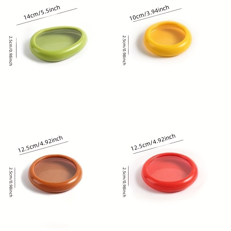 YUMIPLUS Silicone Vegetable Storage Set (4pcs) – Reusable Freshness Keepers for Avocado, Onion, Tomato & Lemon