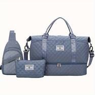 EONOTHEM Three-Piece Travel Set – Handheld Travel Bag + Toiletry Bag + Chest/Shoulder Bag