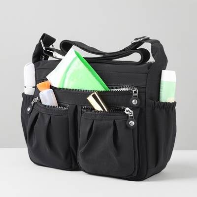 OGEHUAFEE Casual Nylon Shoulder Bag for Women – Lightweight Multi-Pocket Crossbody for Travel & Shopping