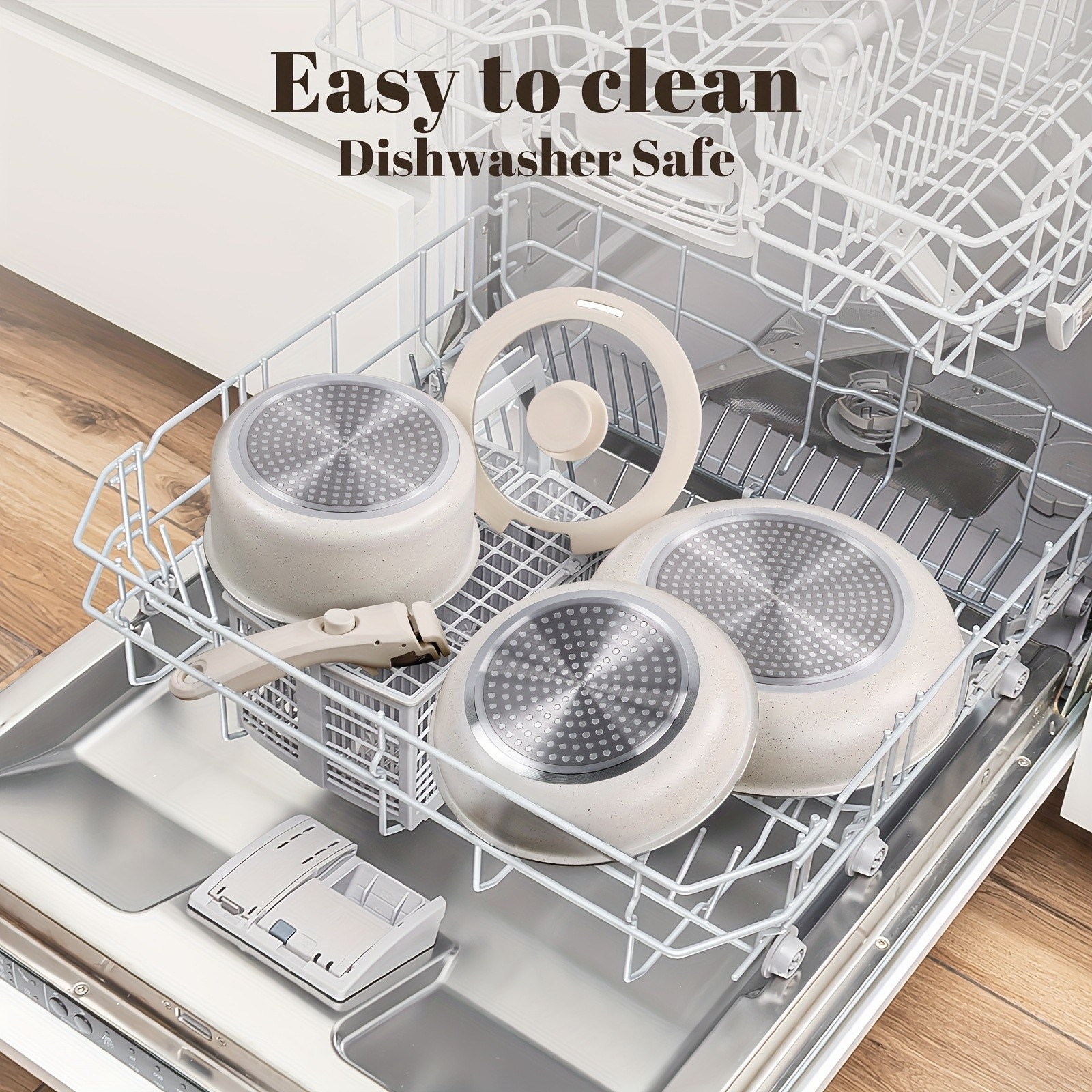 KPXSIAION Cookware Set with Detachable Handle – Modern Induction Nonstick Pots & Pans for Home, RV & Everyday Cooking