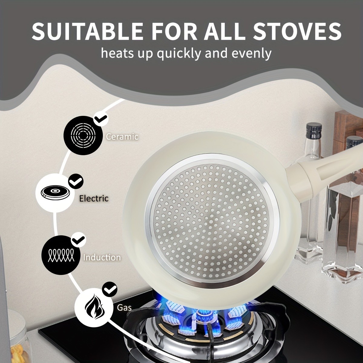 KPXSIAION Non-Stick Granite Frying Pan Set – PFOA-Free Skillets for All Stoves (9.45'' / 10.25'' / 11'')