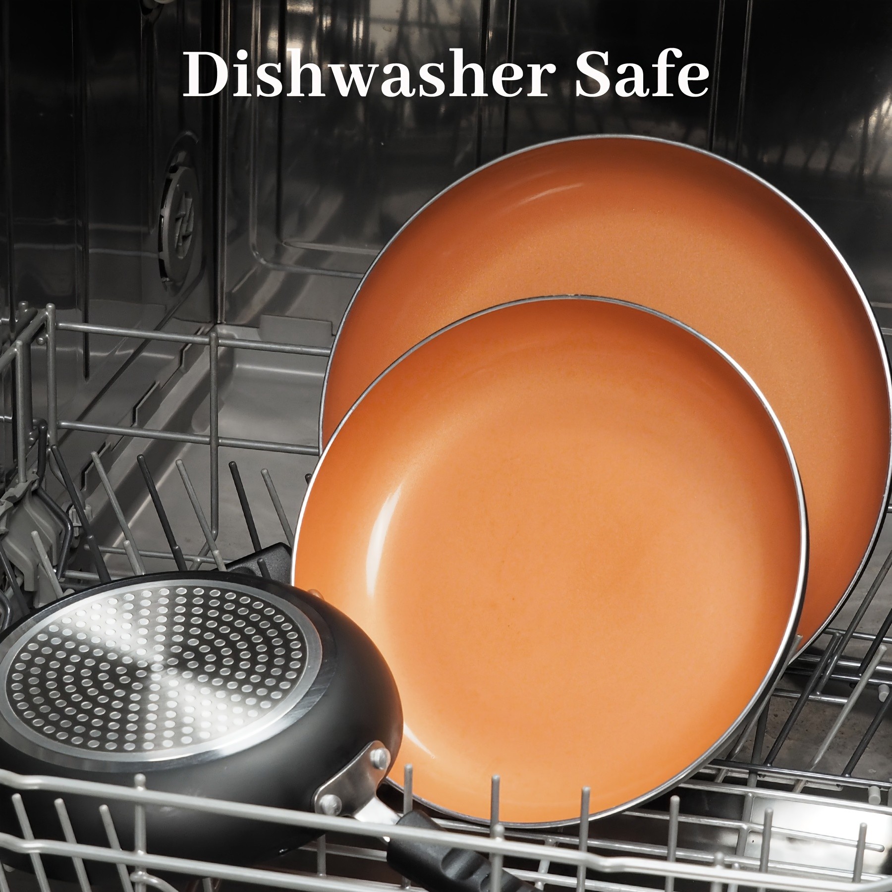 KPXSIAION Nonstick Frying Pan Set (3pcs) – Golden Ceramic Coating Induction Skillet Set for Eggs, Omelettes & Everyday Cooking