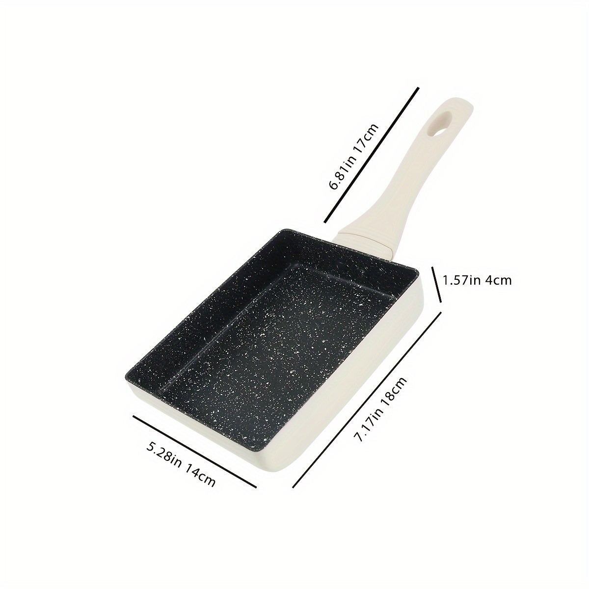 KPXSIAION Japanese Tamagoyaki Pan – Non-Stick Granite Stone Omelette Pan for Perfect Japanese Rolled Eggs