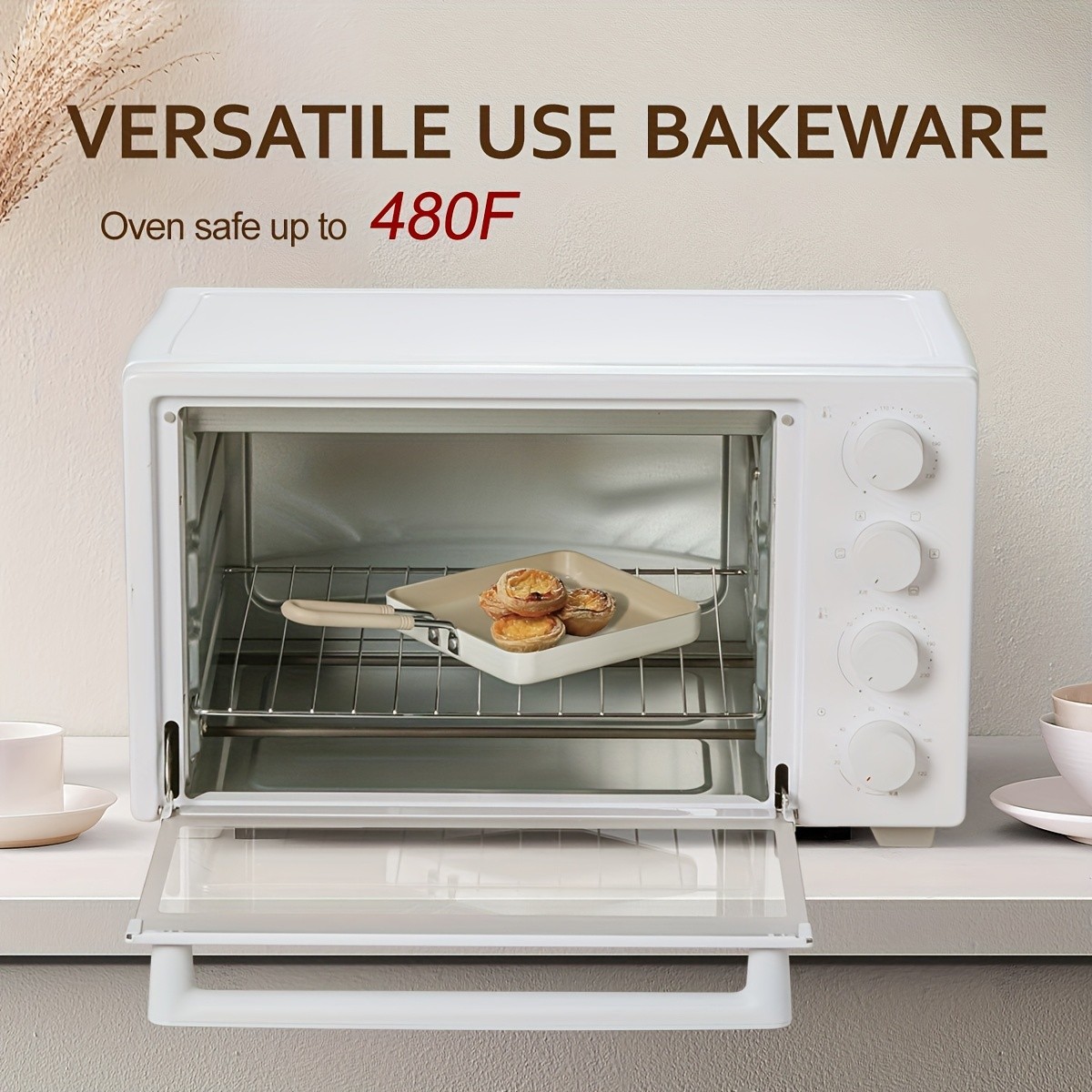 KPXSIAION Mini 6-Inch Square Griddle Pan – PFAS/PFOA-Free Nonstick Pan for Pancakes, Searing & Baking