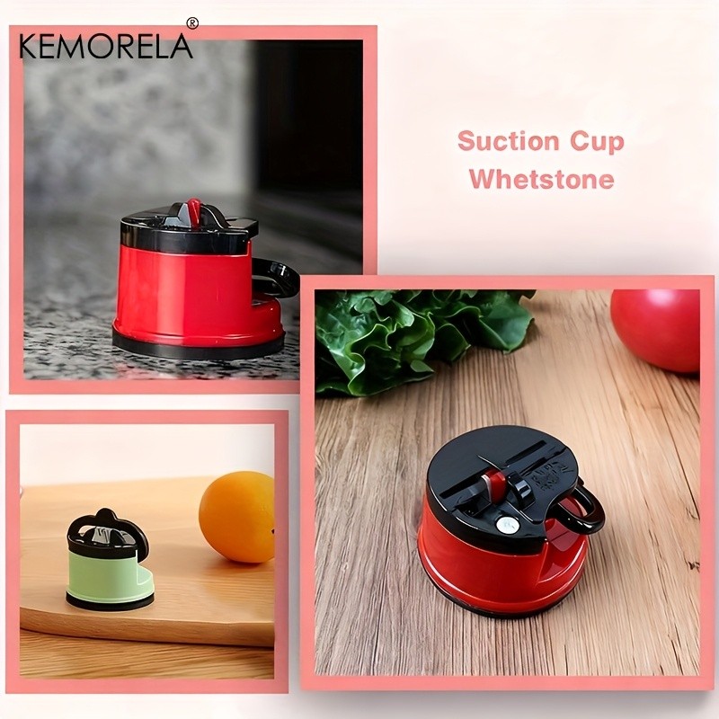 KEMORELA Knife Sharpener – Safe Suction-Based Sharpening Tool for Chef & Damascus Knives