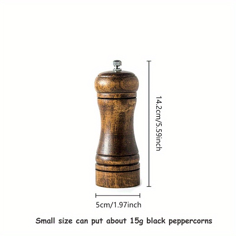 KEMORELA Wooden Pepper Grinder – Handheld Manual Spice Mill with Classic Natural Design