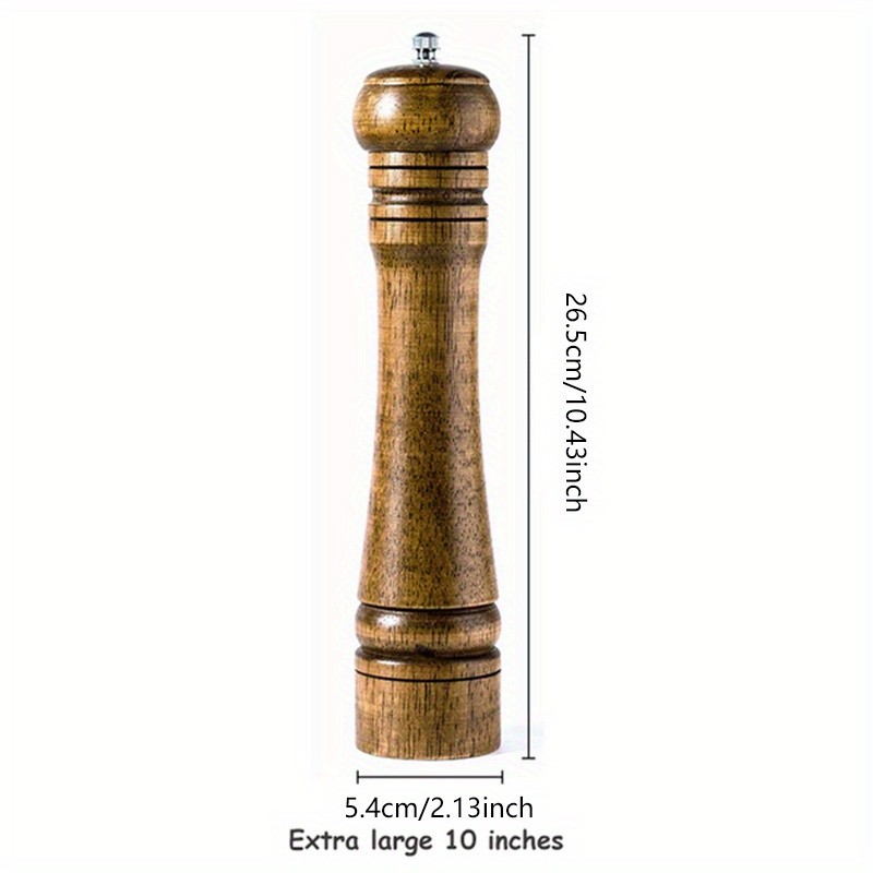 KEMORELA Wooden Pepper Grinder – Handheld Manual Spice Mill with Classic Natural Design