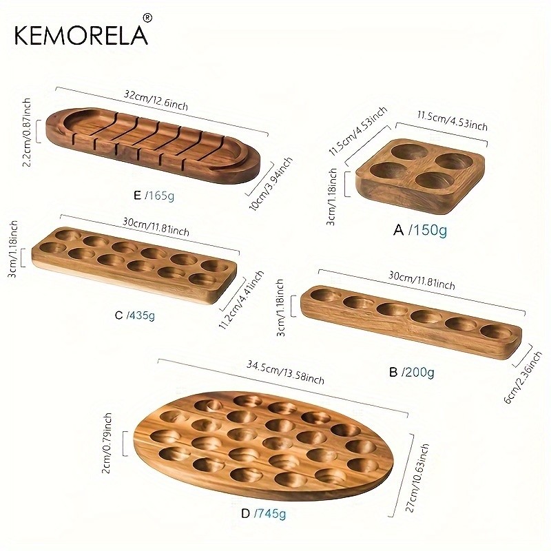KEMORELA Wooden Egg Storage Box – Multi-Compartment Egg Holder Tray for Home Kitchen Organisation