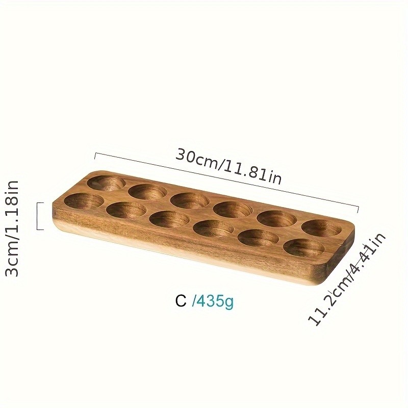 KEMORELA Wooden Egg Storage Box – Multi-Compartment Egg Holder Tray for Home Kitchen Organisation