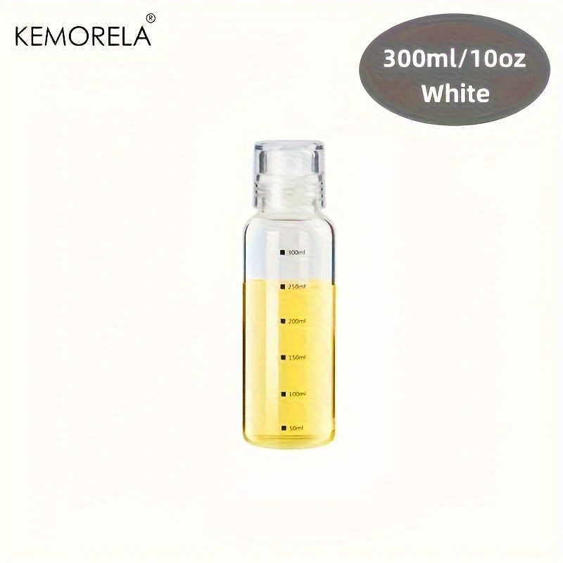 KEMORELA Graduated Glass Oil Dispenser Bottle – PVC-Free Measurement Bottle for Cooking Oil, Soy Sauce, Honey & More