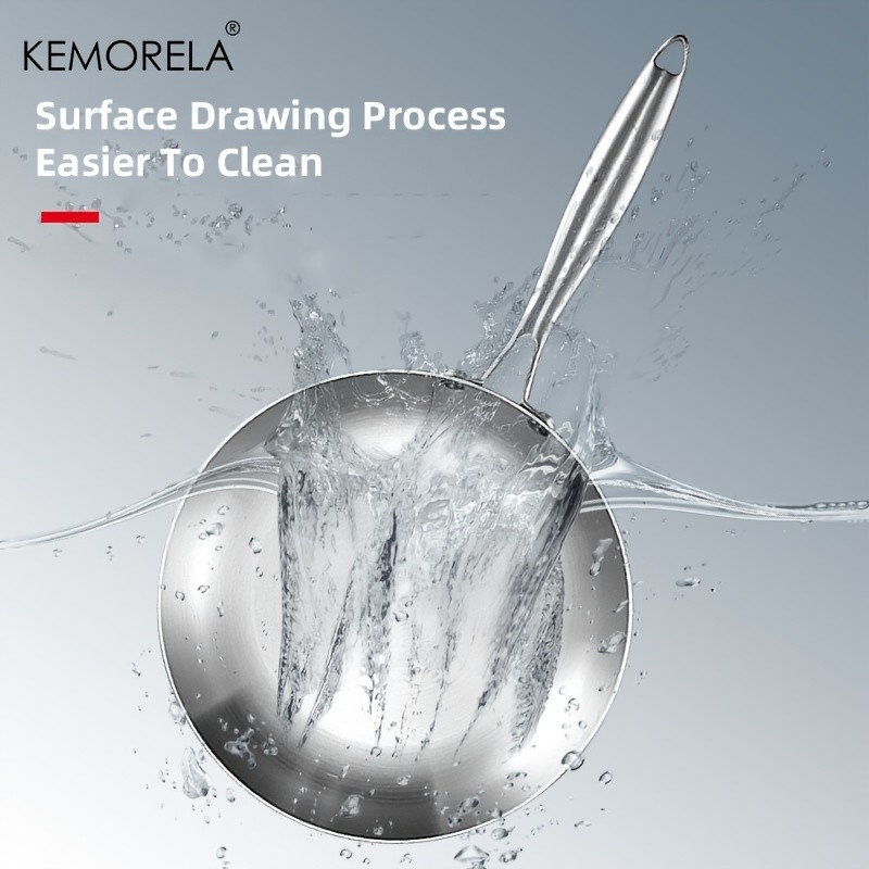 KEMORELA Nonstick Frying Pan – 304 Stainless Steel Easy-Clean Skillet for Eggs, Omelettes & Everyday Cooking