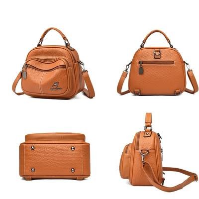 OGEHUAFEE Women’s Elegant Mini Backpack – Premium PU Crossbody/Backpack Hybrid with Kangaroo Logo & Tassel Accents