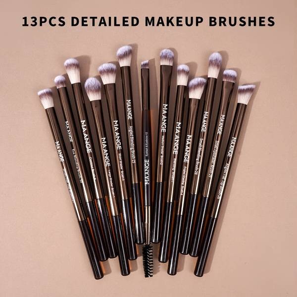 MAANGE 21pcs Professional Makeup Brush Set – Complete Face & Eye Brush Kit with Flannel Bag