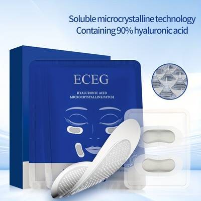 ILISYA 2-Box Hyaluronic Acid 0.25mm Microneedle Patch Set – Eye, Nose & Lip Fold Microcrystalline Moisturizing Masks