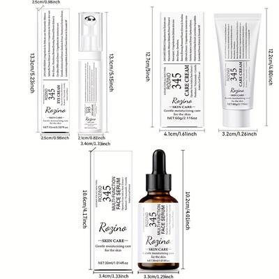 ROZINO 3pcs Skincare Set – Instant Wrinkle & Puffiness Remover (345 Cream + Eye Cream + Serum)