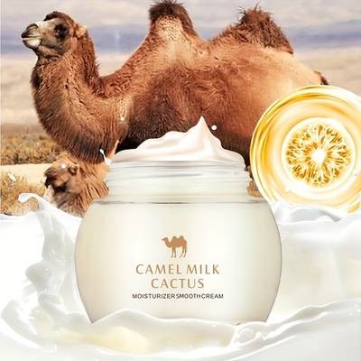 YOZO 4.586oz Camel Milk Cactus Moisturizer – Hydrating & Brightening Face Cream Retinol • Niacinamide • Vitamin E • Hyaluronic Acid • Formaldehyde-Free • Unisex Skincare