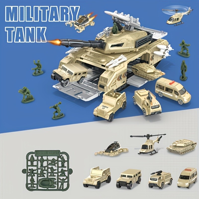 1 Set Military Tank Toy Set for Kids