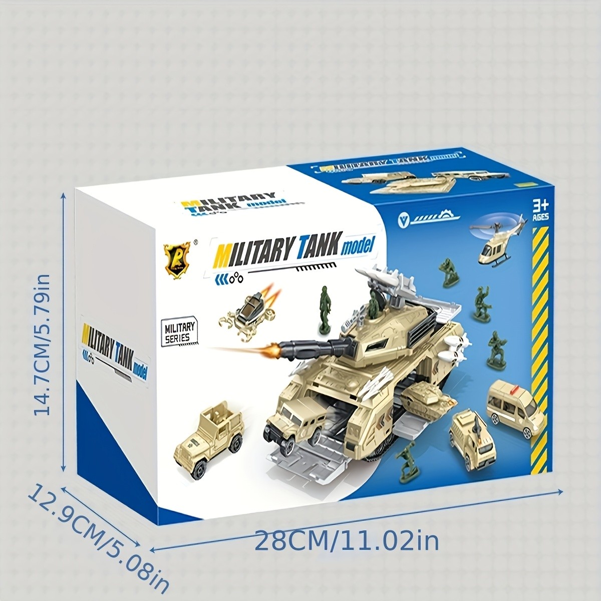 1 Set Military Tank Toy Set for Kids