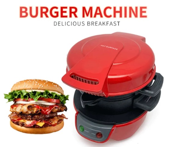 Household Breakfast Machine – Multi-Function Sandwich, Hamburger & Egg Cooker with Waffle Capability