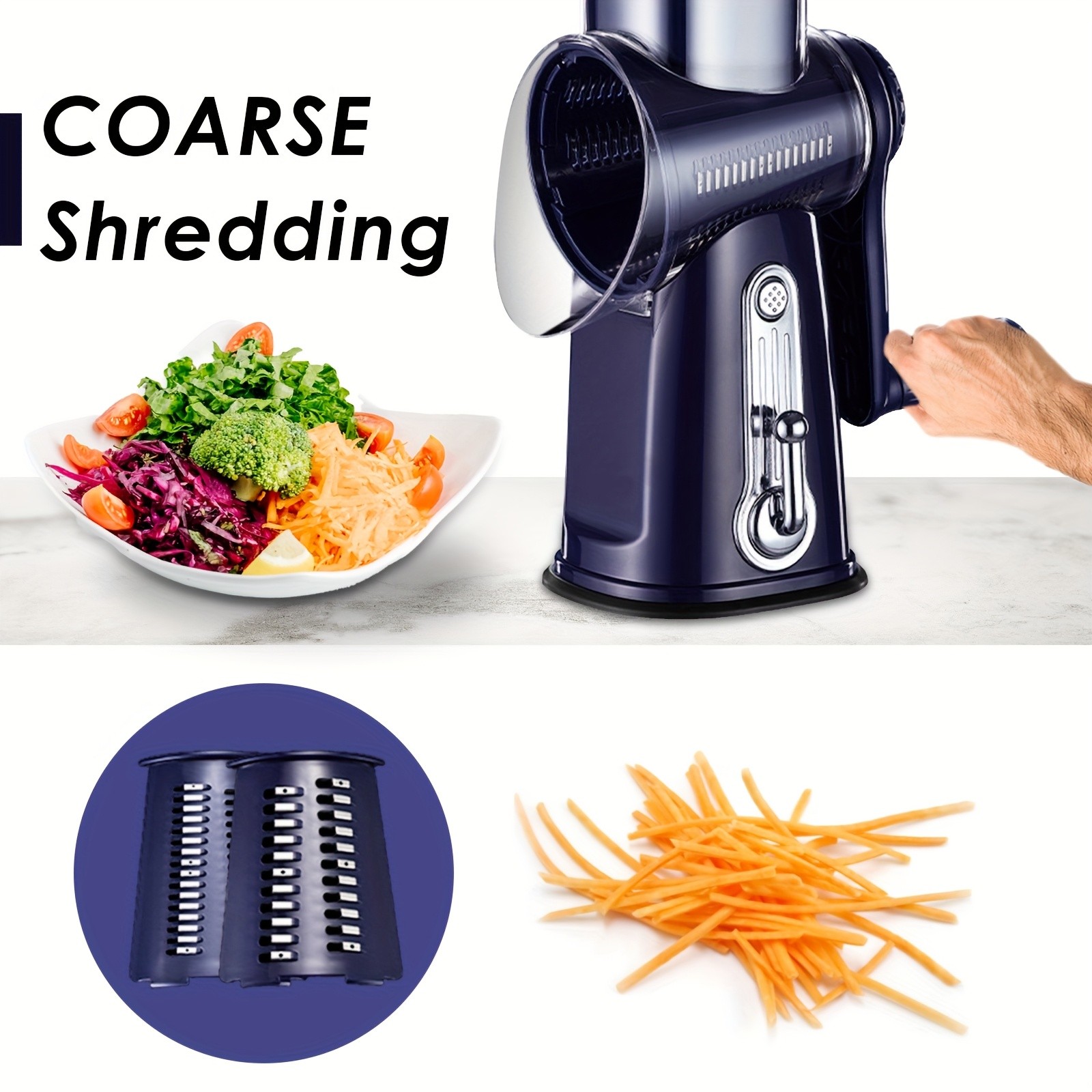 iWhale Heavy-Duty 5-in-1 Rotary Cheese Grater – Faster Prep, Smoother Cooking