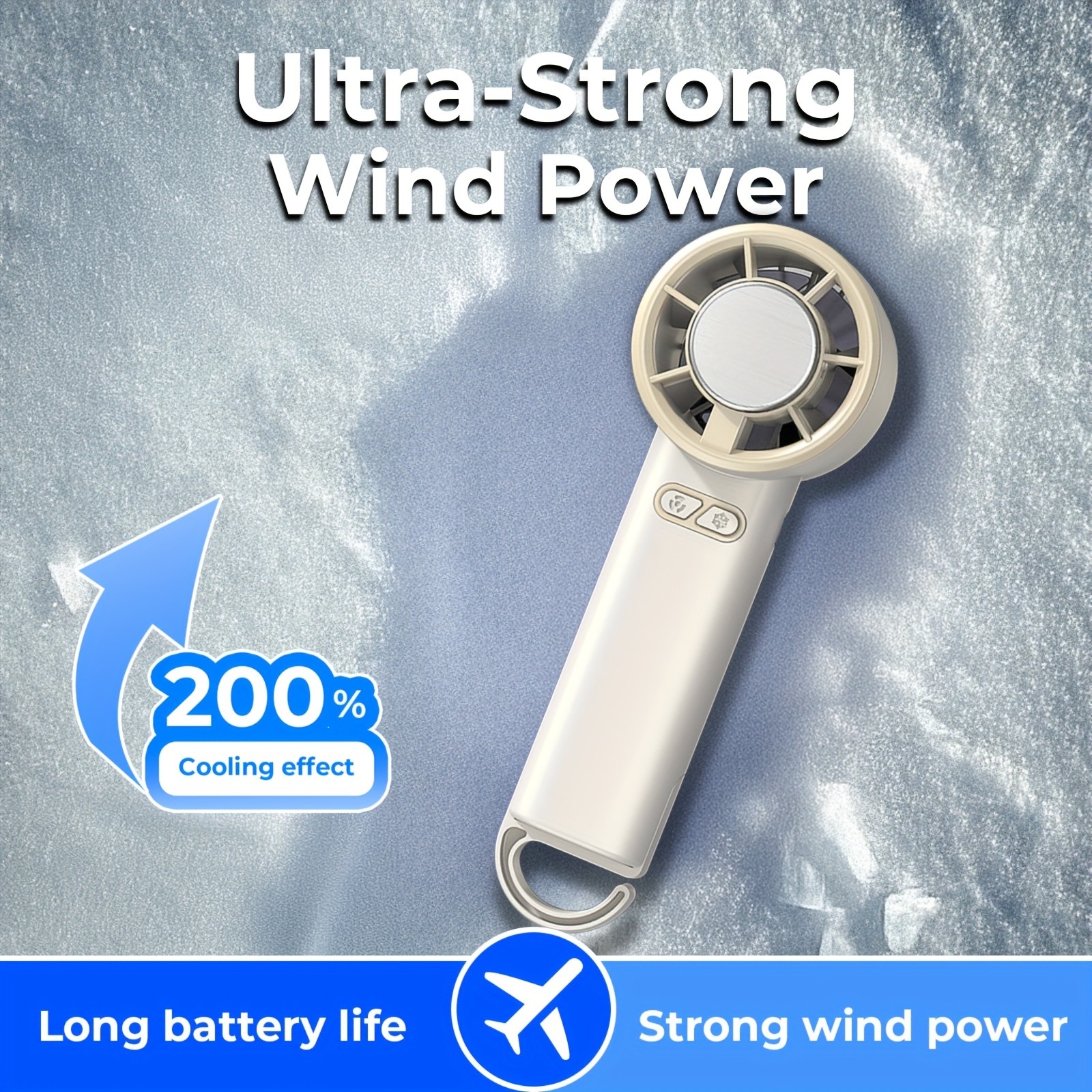 iWhale Portable Handheld Cooling Fan with Ice-Cooling Pad – Powerful Cooling Relief Anywhere You Go