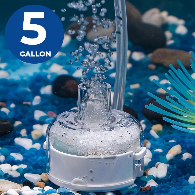 iWhale Mini Sponge Filter with Foam, Air Stone & Suction Cup – Safe Bio-Filtration for Small Tanks up to 18.93L