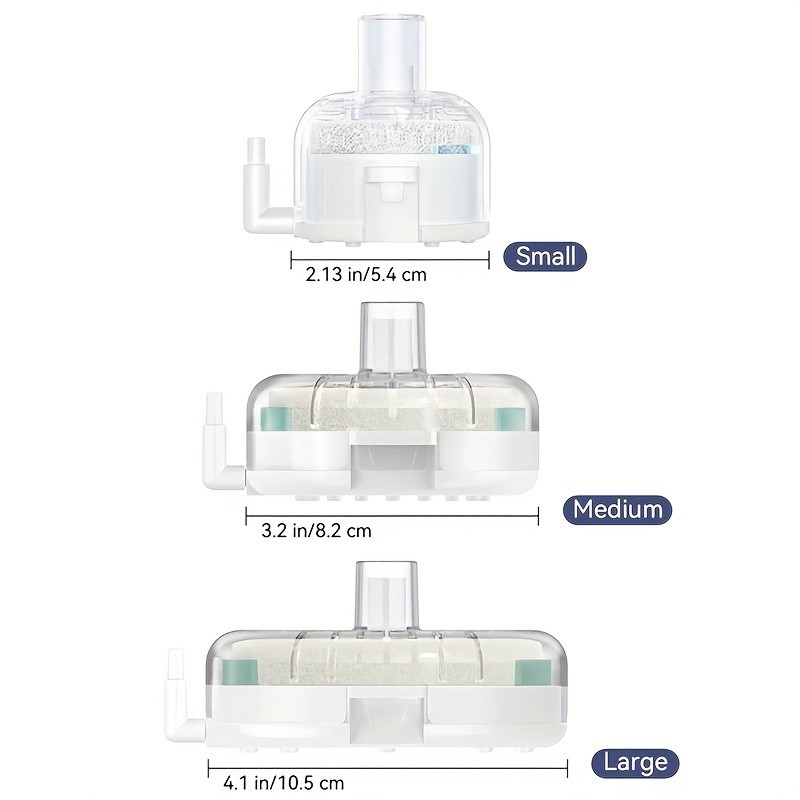 iWhale Mini Sponge Filter with Foam, Air Stone & Suction Cup – Safe Bio-Filtration for Small Tanks up to 18.93L