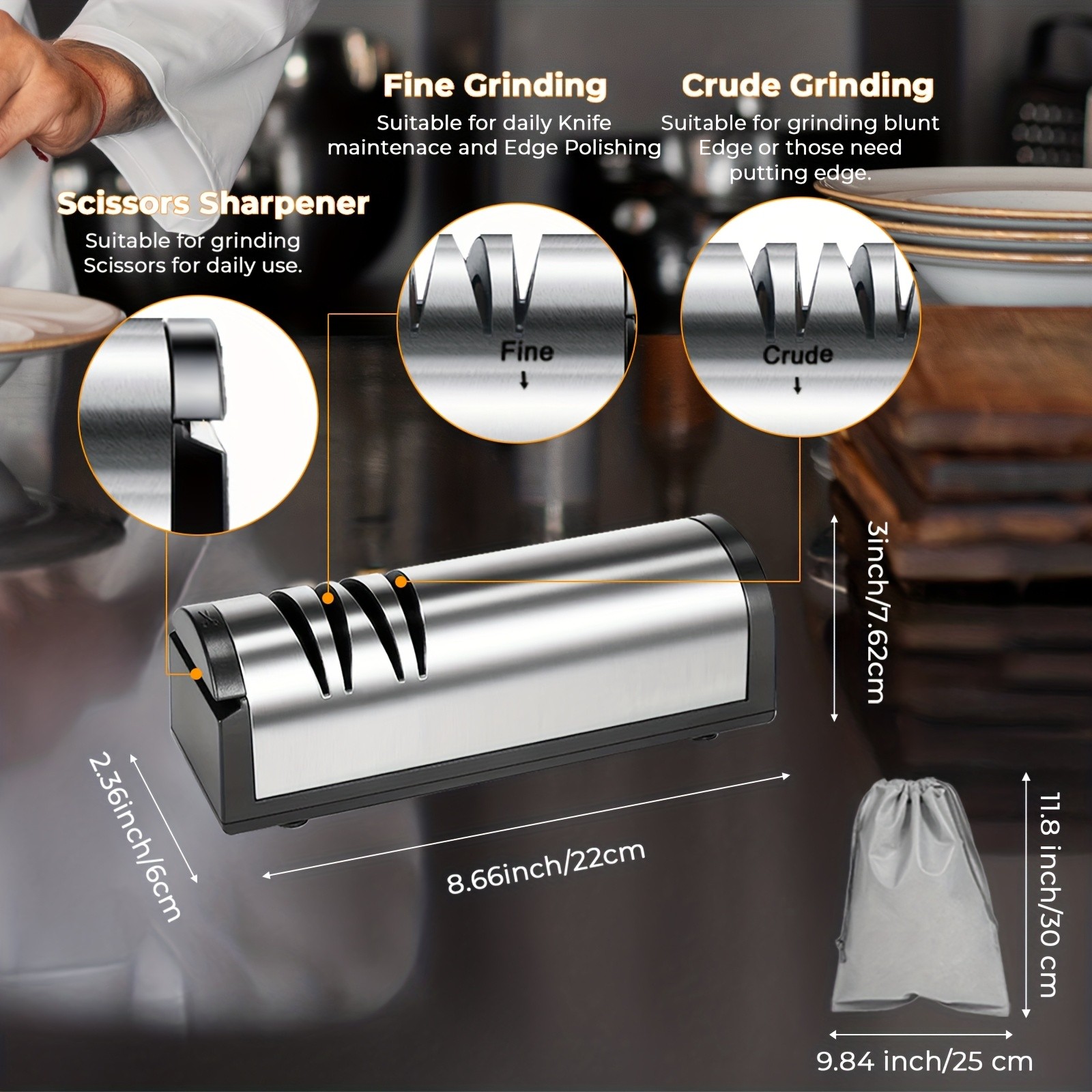 iWhale 3-in-1 Professional Electric Sharpener – Fast, Clean & Precise Sharpening Anywhere