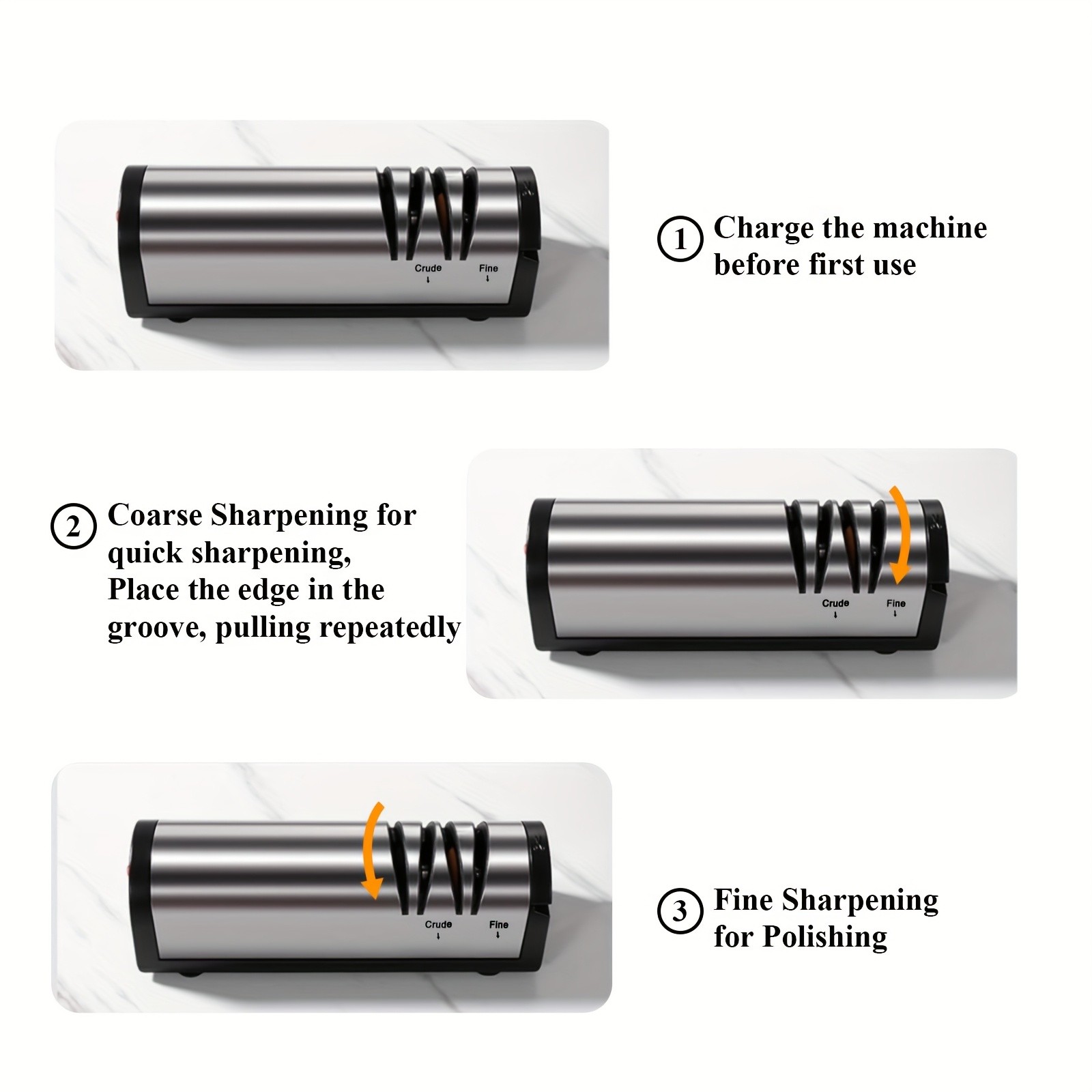 iWhale 3-in-1 Professional Electric Sharpener – Fast, Clean & Precise Sharpening Anywhere