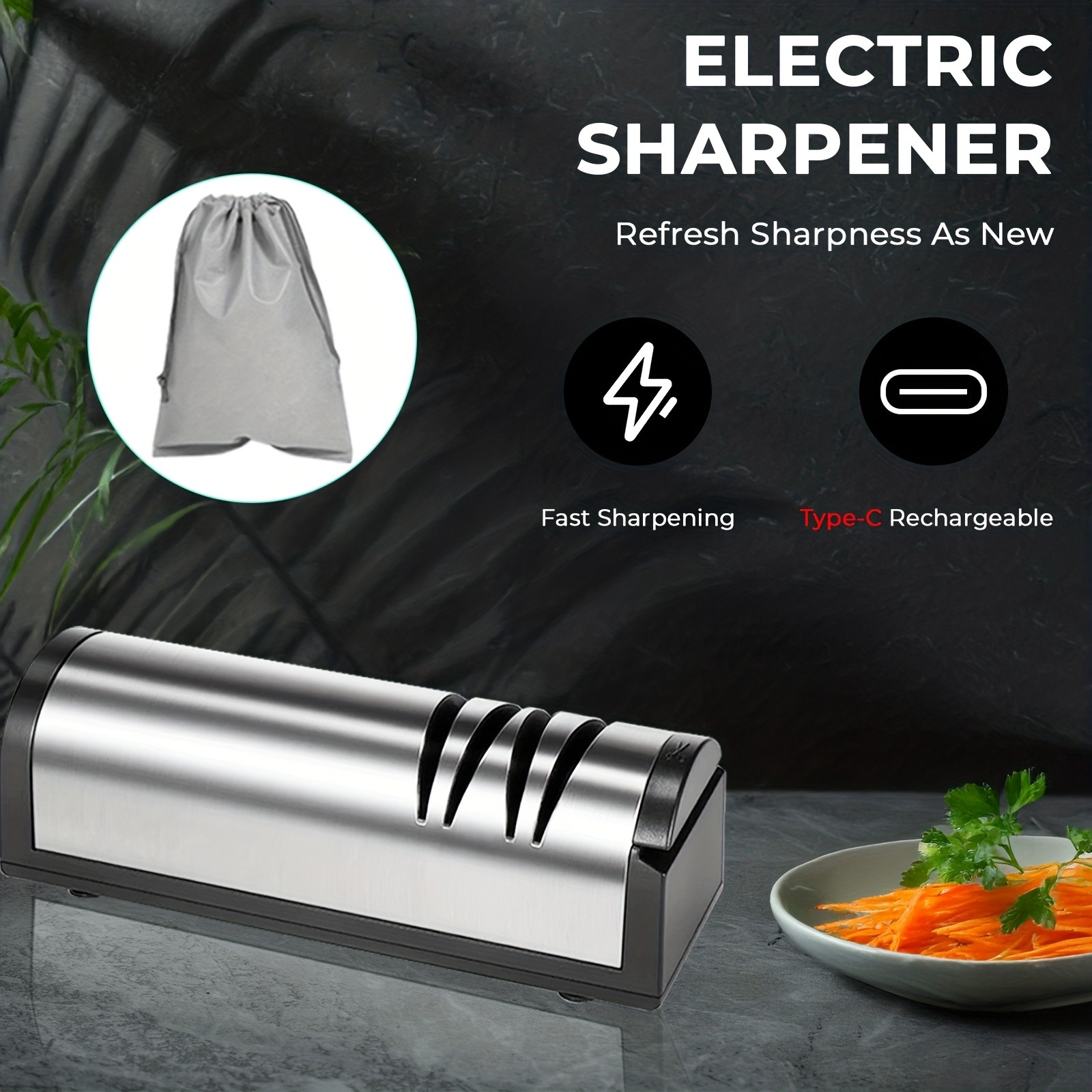 iWhale 3-in-1 Professional Electric Sharpener – Fast, Clean & Precise Sharpening Anywhere