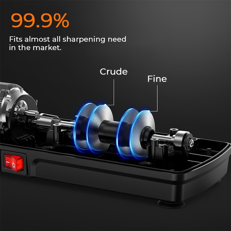 iWhale BLACK SAMURAI Pro Sharpener with Angle Clip & Dual-Mode – Precision Sharpening Power for Every NZ Kitchen