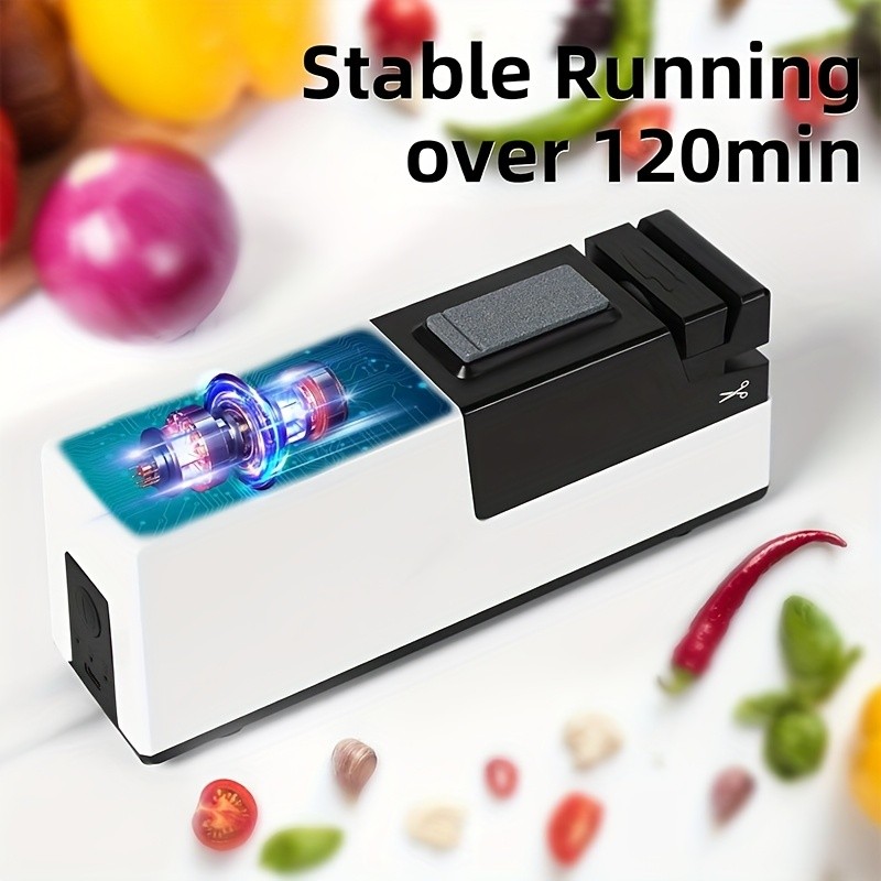iWhale Electric Kitchen Sharpener 1300mAh USB Rechargeable – Automatic Sharpening & Polishing for Effortless Knife Restoration