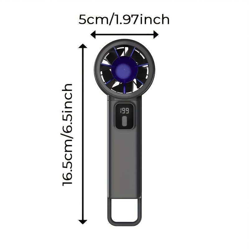 iWhale 199% Turbo Mini Fan with Digital Display – Ultra-Powerful Cooling in a Pocket-Size Design