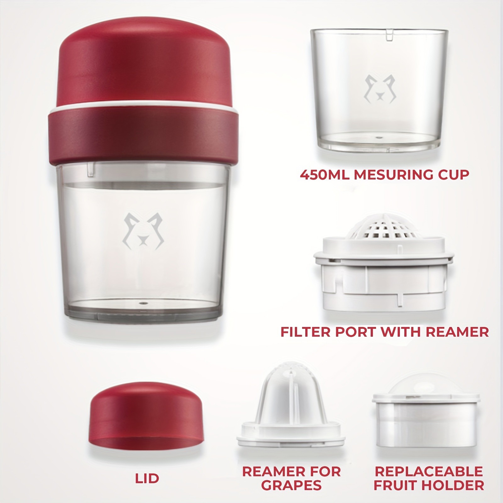 iWhale Manual Citrus Juicer with Separate Cup – Heavy-Duty, No-Electricity Juicing for Fresh Lemon & Orange Drinks Anywhere