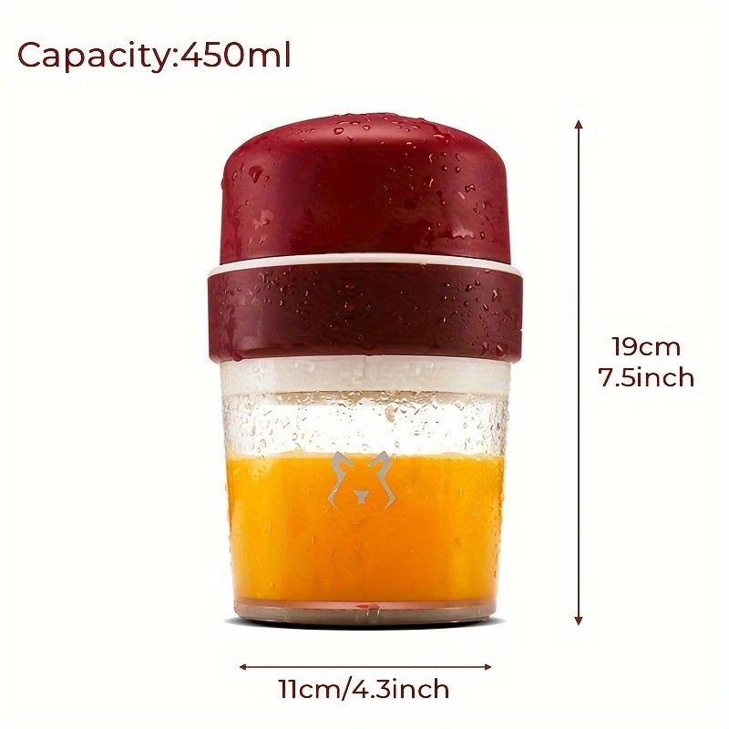 iWhale Manual Citrus Juicer with Separate Cup – Heavy-Duty, No-Electricity Juicing for Fresh Lemon & Orange Drinks Anywhere