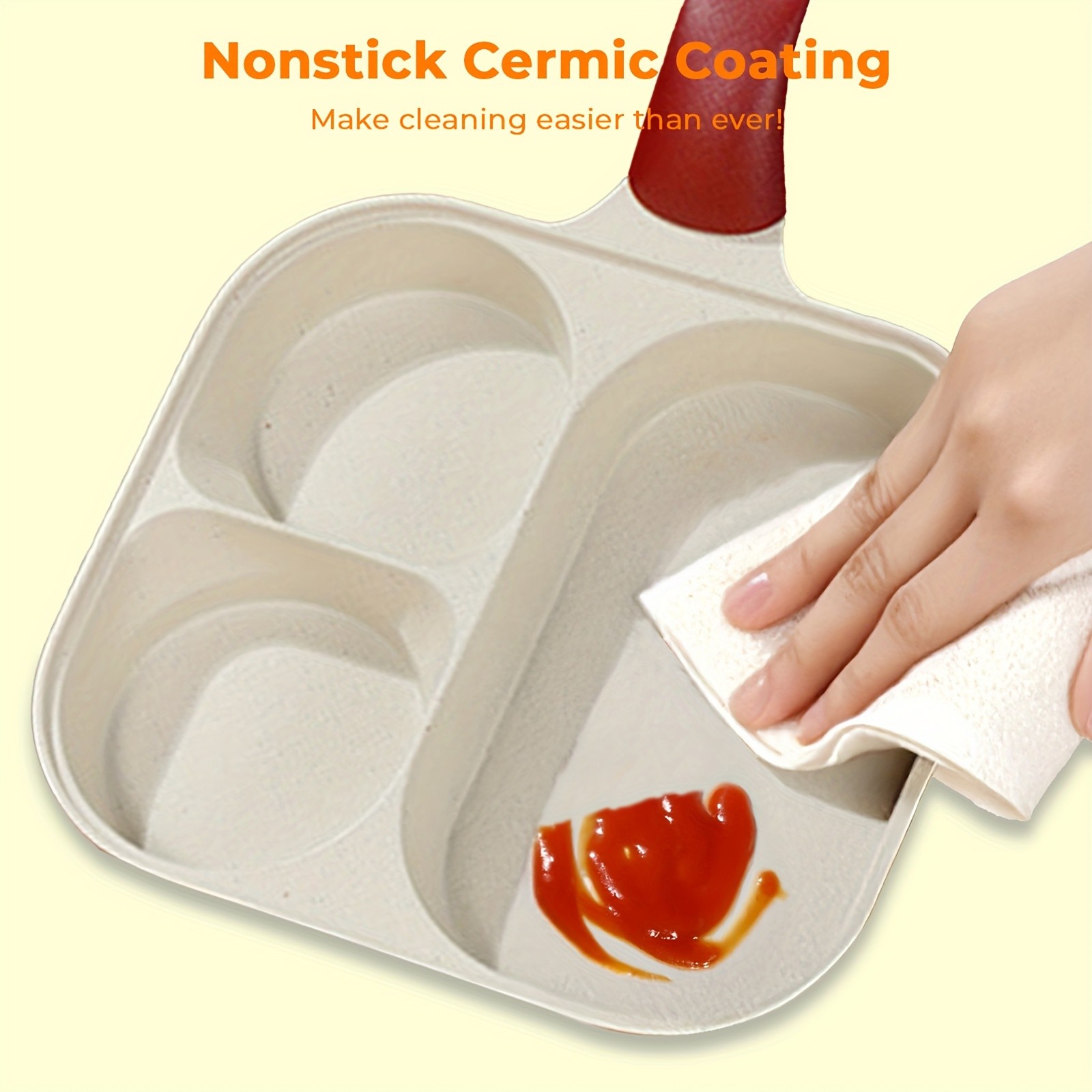 iWhale Non-Stick Breakfast Pan with 2+1 Ceramic Coating – Easy Flip, Easy Clean & Perfect Breakfast Cooking Every Time