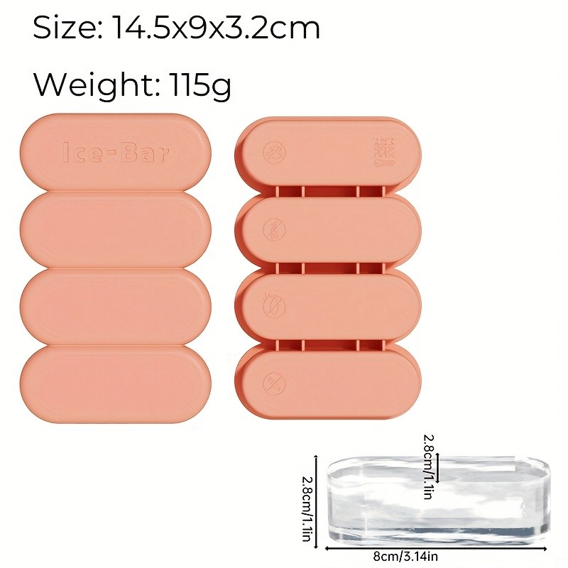 iWhale Silicone Ice Cube Tray with Lid – Flexible, Easy-Release 4-Mold Design for Perfect Ice Every Time