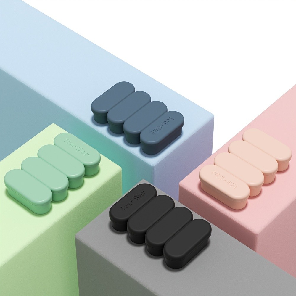 iWhale Silicone Ice Cube Tray with Lid – Flexible, Easy-Release 4-Mold Design for Perfect Ice Every Time