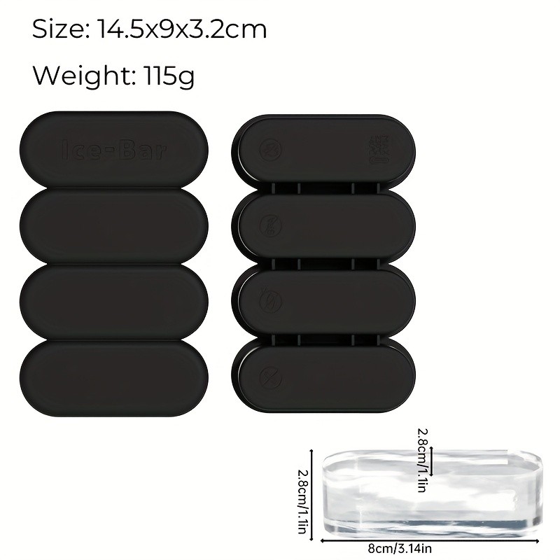 iWhale Silicone Ice Cube Tray with Lid – Flexible, Easy-Release 4-Mold Design for Perfect Ice Every Time