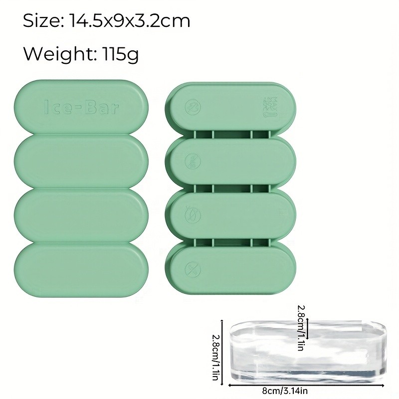 iWhale Silicone Ice Cube Tray with Lid – Flexible, Easy-Release 4-Mold Design for Perfect Ice Every Time