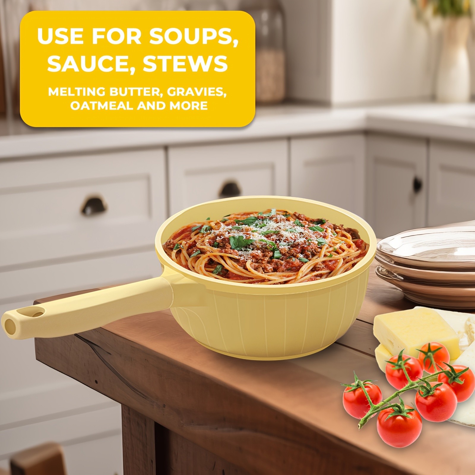 iWhale 18cm Nonstick Ceramic Pot with Glass Lid – Even Heating, Easy Cleaning & Perfect Cooking for Everyday Meals