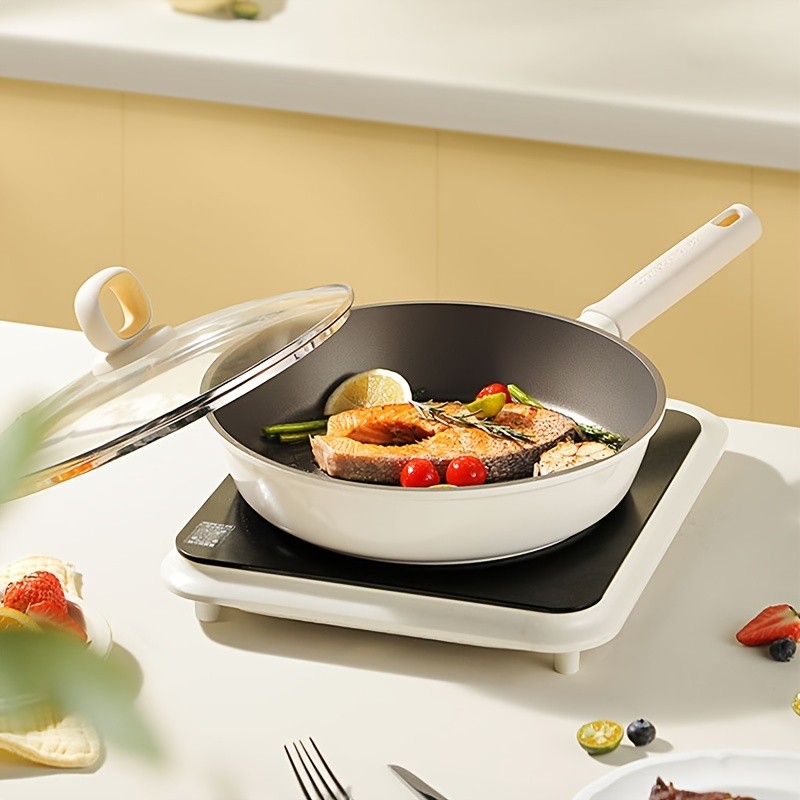 COOKER KING Non-Stick Titanium Coating Frying Pan with Lid – Healthy, PFOA-Free Cooking for All NZ Cooktops