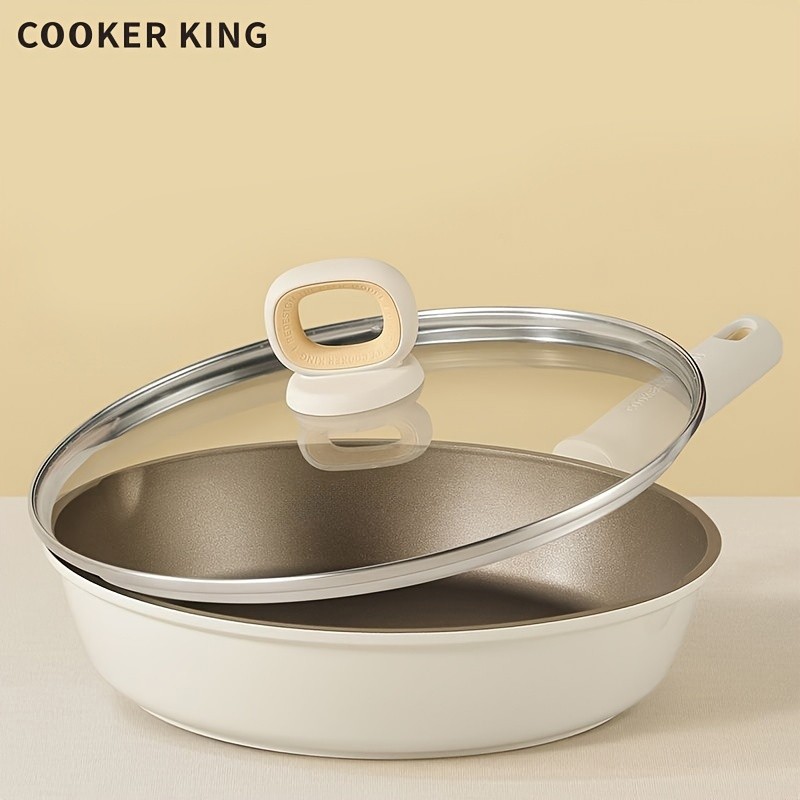 COOKER KING Non-Stick Titanium Coating Frying Pan with Lid – Healthy, PFOA-Free Cooking for All NZ Cooktops